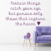 Capture The Heart Inspirational Quote Wall Sticker