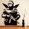 Smiley Face Soldier Banksy Wall Sticker