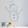Festive Xmas Snowman Christmas Wall Sticker