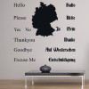 German Language Basics School Education Wall Sticker