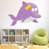 Cute Purple Dolphin Wall Sticker