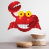 Happy Red Crab Wall Sticker