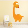 Yellow Brontosaurus Dinosaur Wall Sticker
