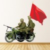 Vintage Army Motorbike Wall Sticker