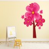 Pink Flower Tree Nursery Wall Sticker