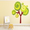 Green Swirl Tree Nursery Wall Sticker Set