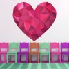 Pink Love Heart Wall Sticker