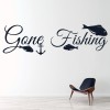 Gone Fishing Quote Wall Sticker