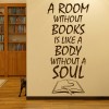 A Room Without Books Reading Quote Wall Sticker