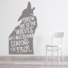 Throw Me To The Wolves Inspirational Quote Wall Sticker