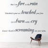 Set Fire To The Rain Adele Song Lyrics Wall Sticker