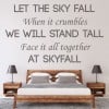 Adele Skyfall James Bond Song Lyrics Wall Sticker