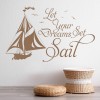 Dreams Set Sail Inspirational Quote Wall Sticker