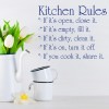 Kitchen Rules Kitchen Quote Wall Sticker