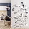 Bless The Food Religious Quote Wall Sticker