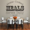 Home Cooked Meals Kitchen Quote Wall Sticker