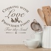 Cooking With Love Kitchen Quote Wall Sticker