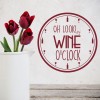 Wine O'Clock Kitchen Quote Wall Sticker