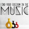 Freedom In Music Lady Gaga Quote Wall Sticker