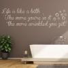 Life Is Like A Bath Bathroom Quote Wall Sticker