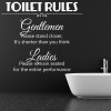 Toilet Rules Ladies And Gents Wall Sticker
