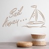 Sail Away Bathroom Quote Wall Sticker