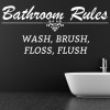 Bathroom Rules Funny Quotes Wall Sticker