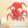 Red Octopus Wall Sticker
