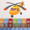 Yellow Helicopter Wall Sticker