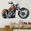 Orange Chopper Motorbike Wall Sticker