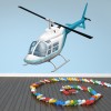 White Helicopter Wall Sticker