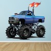 Blue Monster Truck Wall Sticker