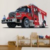 Red Fire Engine Truck Wall Sticker