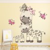 Giraffe & Butterfly Nursery Wall Sticker