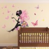 Flower Fairy & Butterfly Wall Sticker Scene