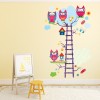 Owl Ladder Tree Nursery Wall Sticker Scene