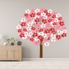 Pink & Red Blossom Tree Wall Sticker
