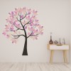 Pink Flower Tree Wall Sticker