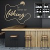 I'd Rather Be Fishing Quote Wall Sticker