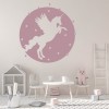 Unicorn Moon Stars Wall Sticker