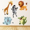 Jungle Animals Childrens Wall Sticker Set