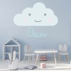 Custom Name Cloud Nursery Wall Sticker Personalised Kids Room Decal