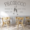 Prosecco A Great Story Alcohol Quote Wall Sticker