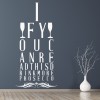 Drink More Prosecco Eye Chart Quote Wall Sticker