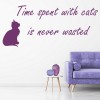 Time Spent With Cats Pet Quote Wall Sticker