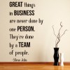Great Things With A Team Steve Jobs Office Quote Wall Sticker