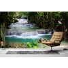 Tropical Forest Waterfall Wall Mural Wallpaper
