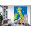 United Kingdom Map Wall Mural Wallpaper