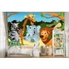 Jungle Group Animal Friends Wall Mural Wallpaper