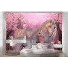 Pink Blossom Unicorn Wall Mural Wallpaper